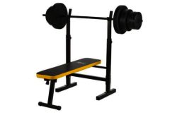 Everlast Folding Workout Bench with 50kg Weights